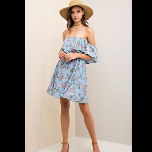 Blue Sky Floral Dress